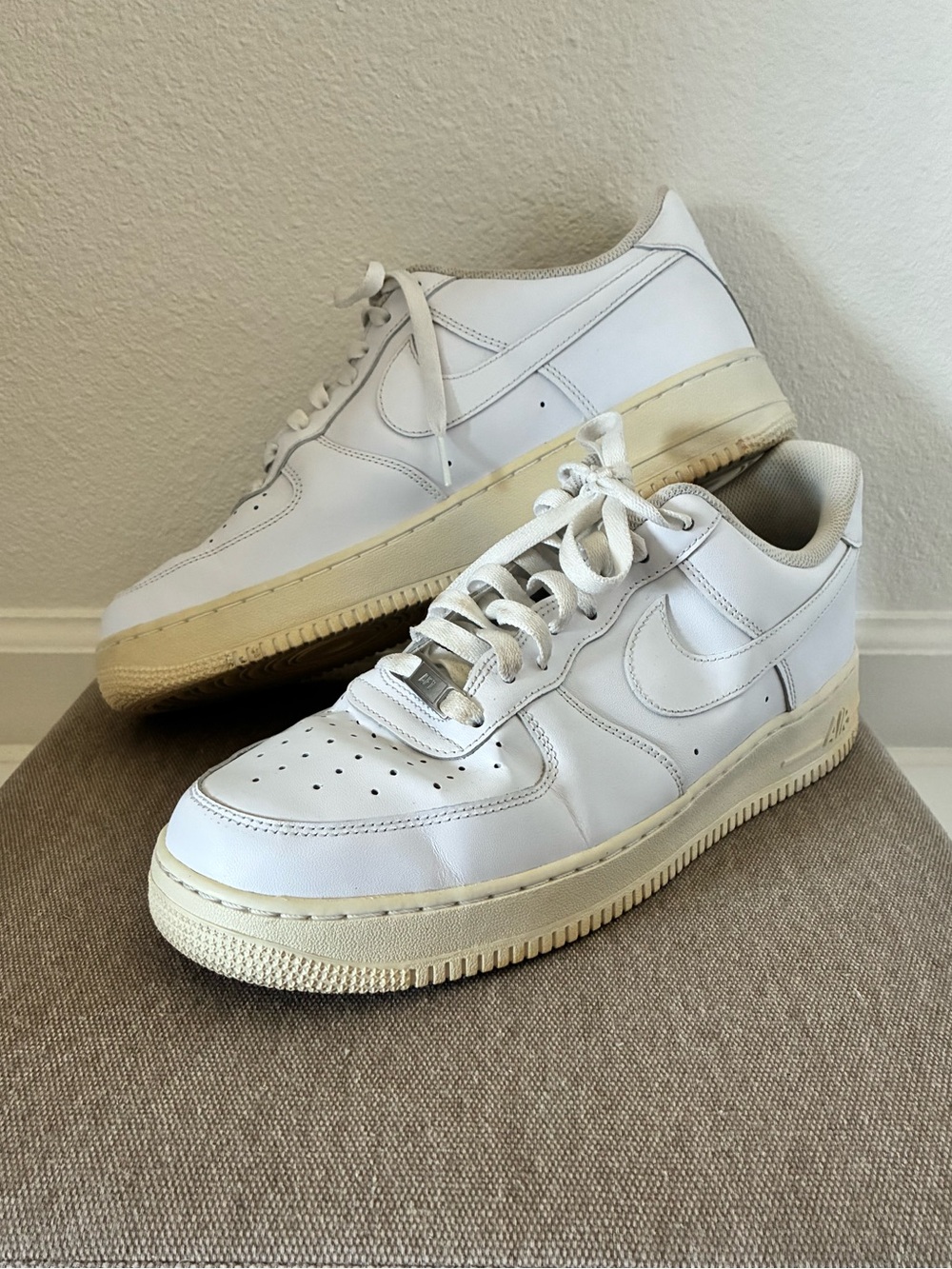 Nike Air Force 1 Men’s White Low-Top Leather Sneakers